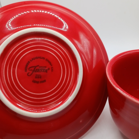 FIESTA by Homer Laughlin China, RED Cup & Saucer, Exc Cond, - Picture 4 of 6